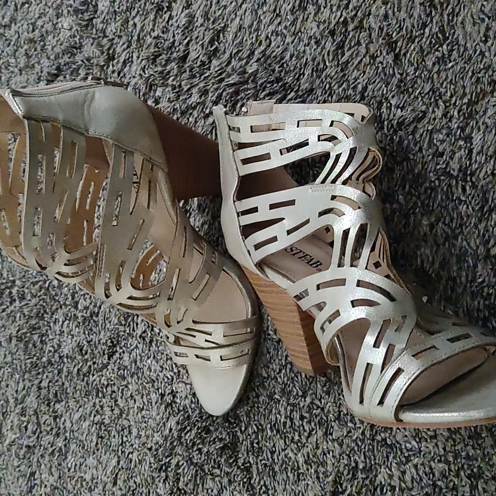 JustFab Champagne Booties